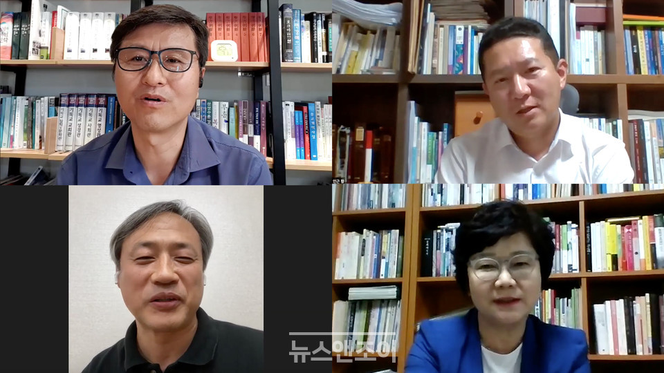 '비대면 교단 총회'를 맞아 각 교단 목회자들에게 이번 총회 전망과 주요 이슈, 더 나은 총회를 위한 제도 개선에 대한 이야기를 들었다. 왼쪽 상단부터 시계방향으로 신동식 목사(예장합동), 황인근 목사(감리회), 김성희 목사(기장), 김정태 목사(예장통합). 뉴스앤조이 최승현