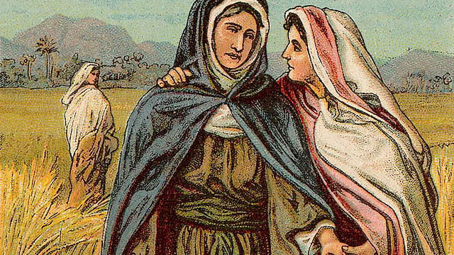 ​'아버지의 가정에 남은 처녀'와 '남편의 가정에서 아이를 낳은 아내'만이 가치를 인정받는 사회에서 룻과 나오미는 여성 간의 연대를 보여준다. 사진 출처 위키미디어공용