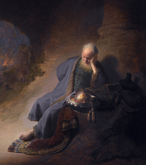 렘브란트가 그린 '예루살렘의 파괴를 슬퍼하는 예레미야'(1630). 사진 출처 위키미디어 공용