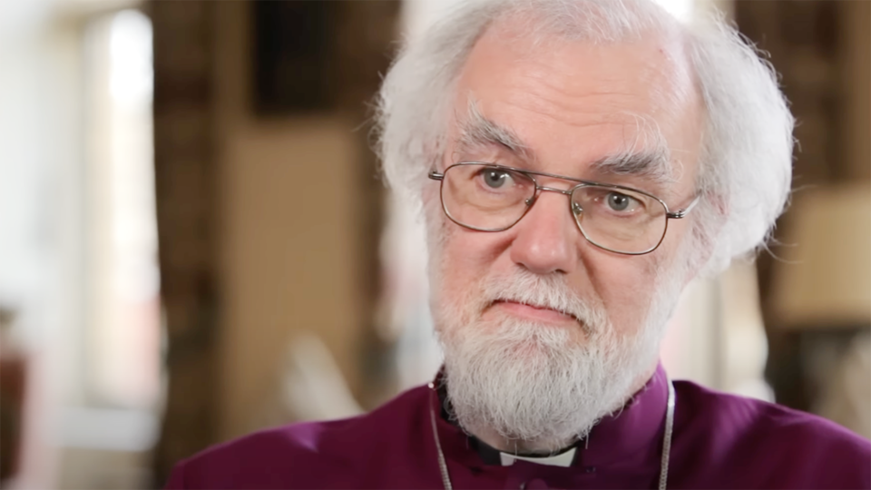 로완 윌리엄스(Rowan D. Williams, 1950~). The Archbishop of Canterbury 유튜브 채널 갈무리