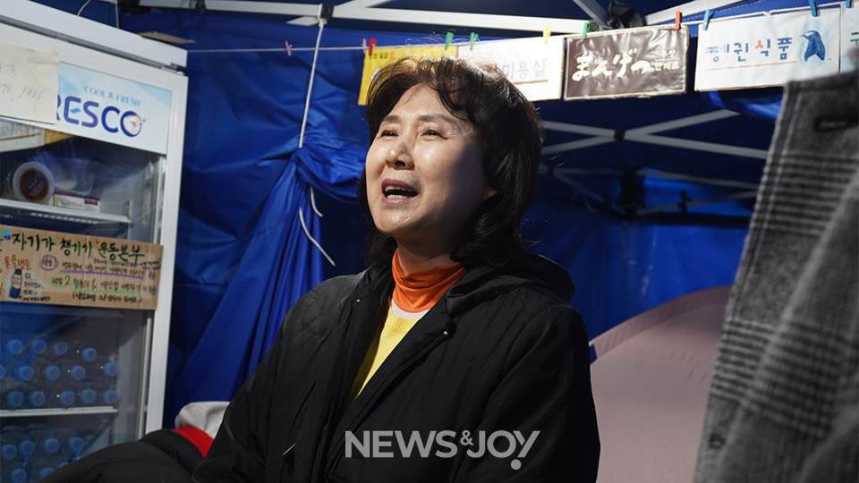 세입자대책위원회 홍정희 위원장. 뉴스앤조이 엄태빈