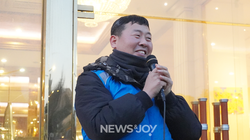 세종호텔 노동조합 고진수 지부장. 뉴스앤조이 엄태빈