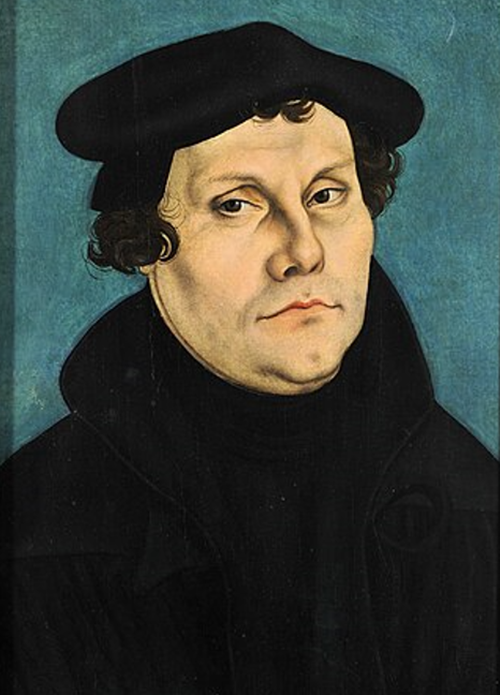 크라나흐가 그린 루터 초상화.