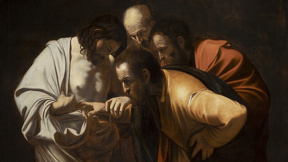 미켈란젤로 메리시 다 카라바조, '의심하는 도마'. 사진 출처 위키미디어 공용