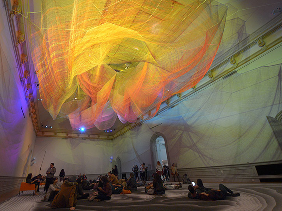 Janet Echelman, '1.8 Renwick'. 사진 출처 boisbuchet.org