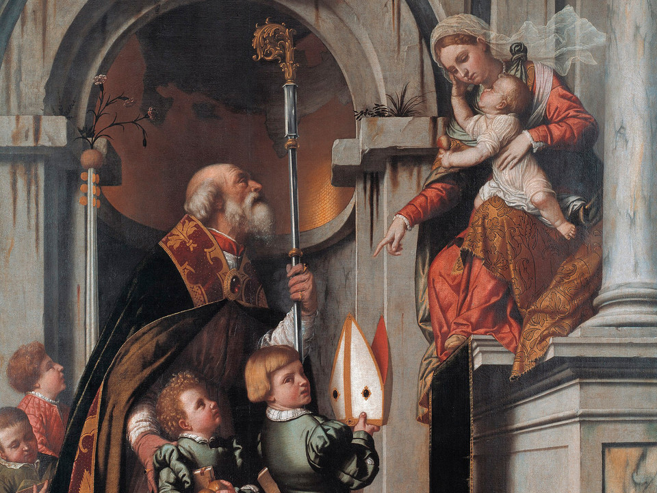 모레토 다 브라시아, St. Nicholas of Bari presents the Rovelli students to Madonna and Child. 사진 출처 위키미디어공용