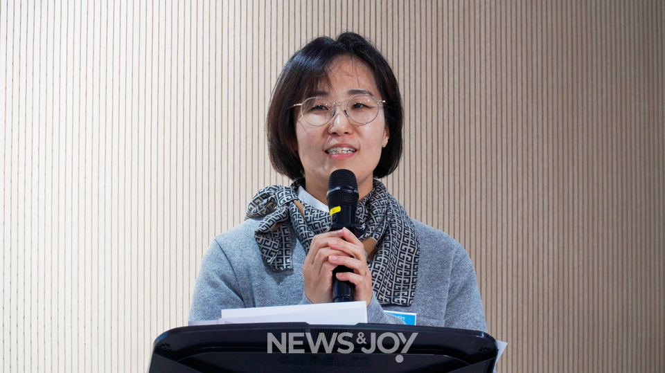 기숙영 사무국장은 취임사에서 교회 개혁 운동을 이어 가기 위해 최선을 다하겠다고 말했다. 뉴스앤조이 안디도