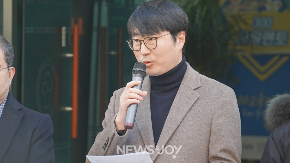 김형태 목사는 10·27 집회 이후 세계로교회가 발표한 결의문을 언급했다. 뉴스앤조이 엄태빈