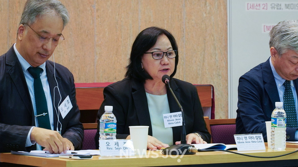 미니앤 M. 마타 칼럽 의장은 극우주의로 극심한 혼란을 겪는 아시아 상황을 설명하며 세계 교회가 협력해야 한다고 강조했다. 뉴스앤조이 안디도