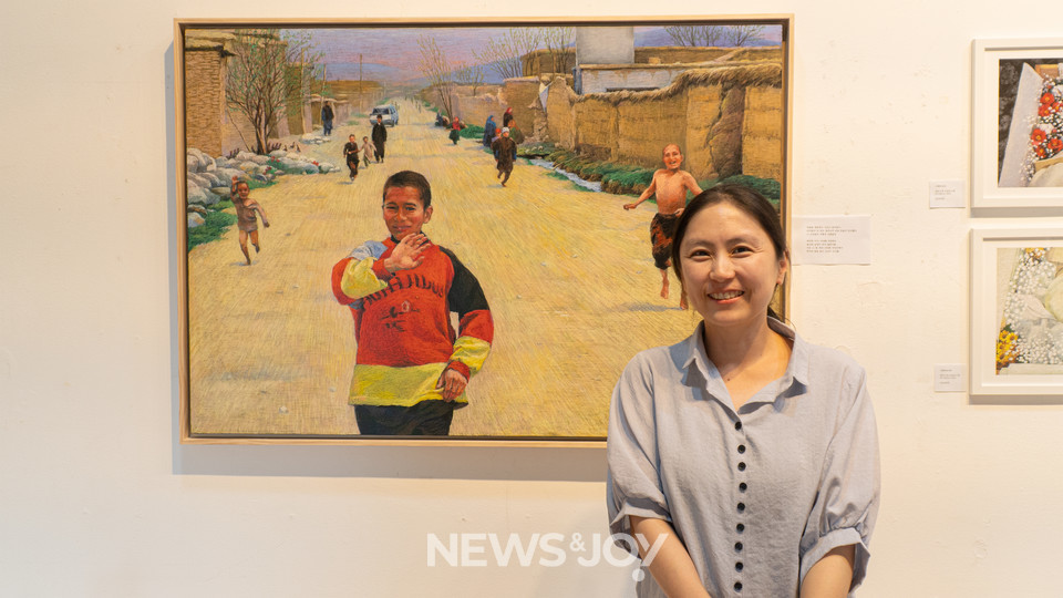 작품 '봄을 몰고 소년이 오기를'에는 아프가니스탄에 평화가 임하길 바라는 최소연 작가의 마음이 담겨있다. 뉴스앤조이 안디도